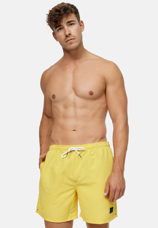 Indicode men's Ferguson swim trunks with 3 pockets and drawstring waist
