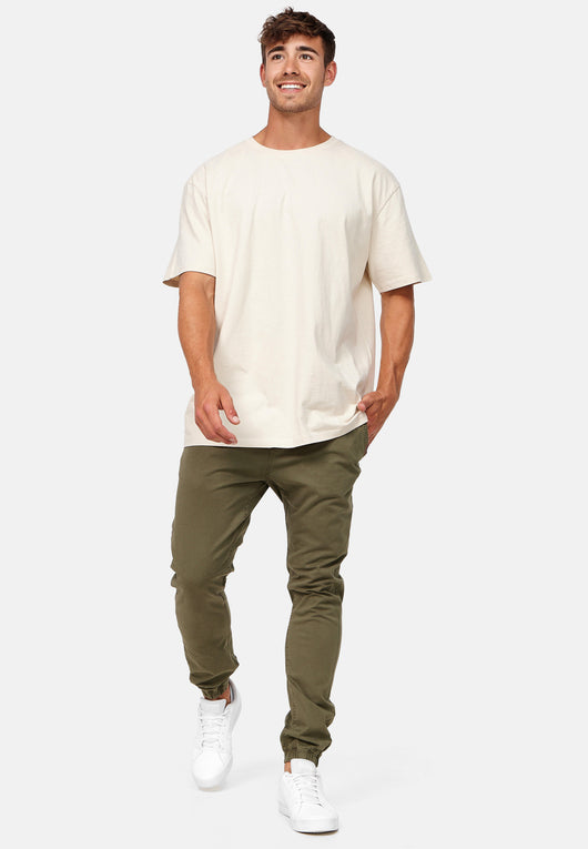 Indicode men's Fields trousers with 4 pockets made of 98% cotton
