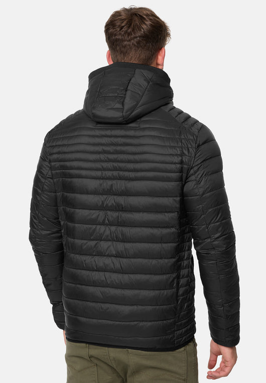 Indicode men's Bowers quilted jacket in down jacket look with hood