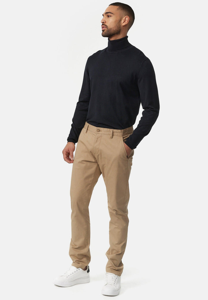 Indicode Herren Cherry Chinohose aus Baumwolle inkl. Gürtel - INDICODE