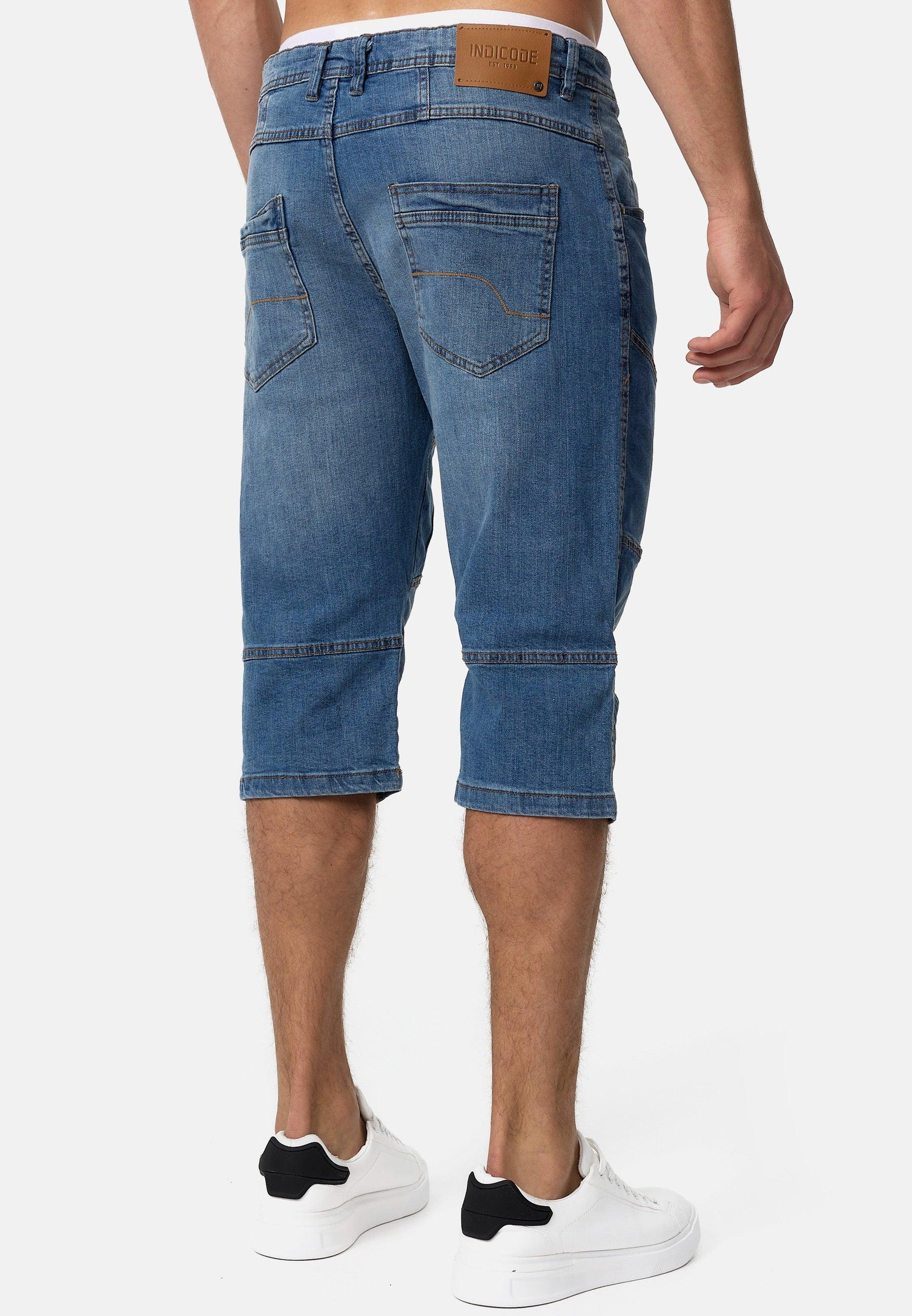 Mens 3/4 denim shorts best sale