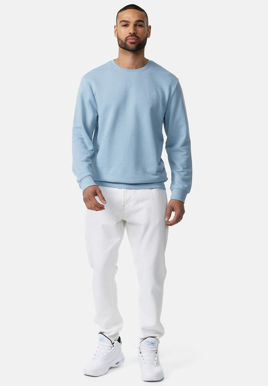 Indicode men's Holt sweatshirt with ribbed cuffs made from a cotton blend