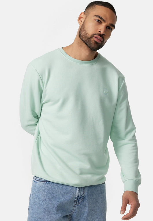 Indicode men's Holt sweatshirt with ribbed cuffs made from a cotton blend