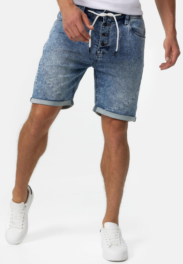 Indicode Men's Piano Sweatshorts with 5 pockets made of 82% cotton