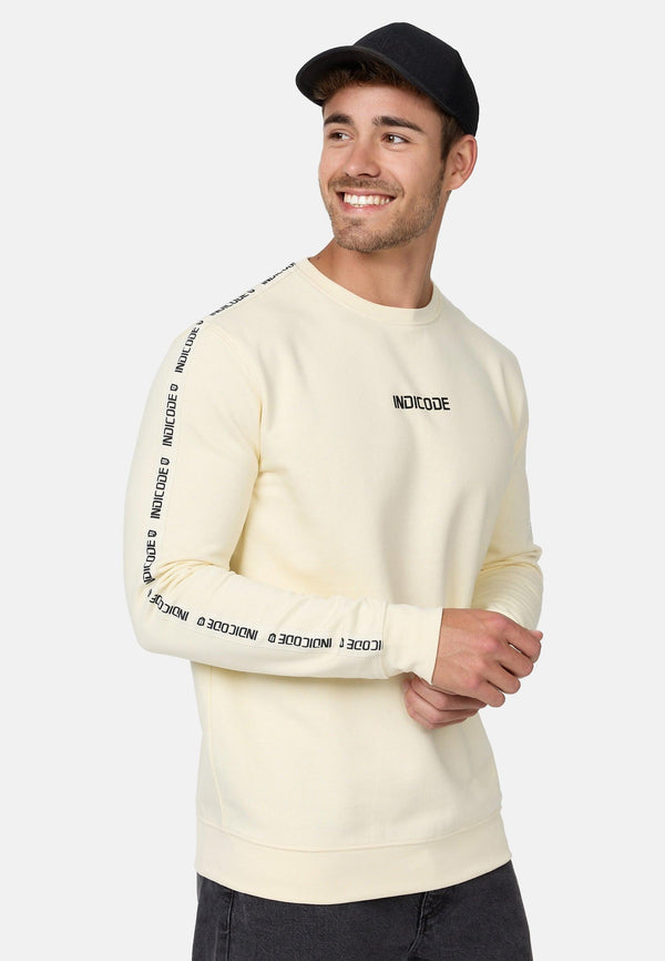 Indicode Herren INKorbin Sweatshirt mit Ripp-Bündchen und Rundhals-Ausschnitt