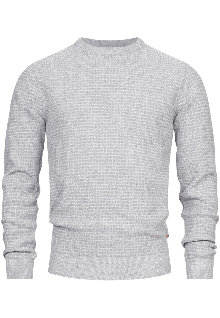 Indicode Herren INLourdes Strickpullover mit Ripp-Bündchen & Rundhals-Ausschnitt - INDICODE