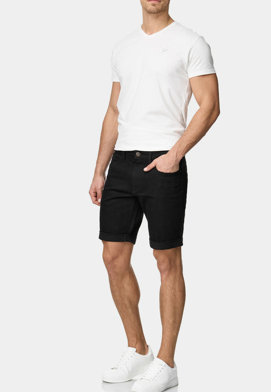 Indicode Men's Caden Jeans Shorts with 5 pockets made of 98% cotton