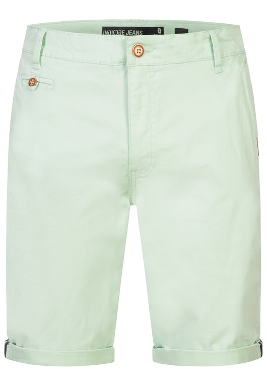 Indicode Herren Creel Chino Shorts mit 5 Taschen aus 98% Baumwolle