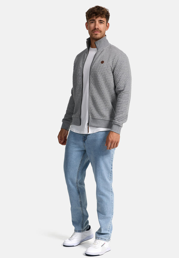 Indicode Herren Bermie Sweatjacke mit Stehkragen