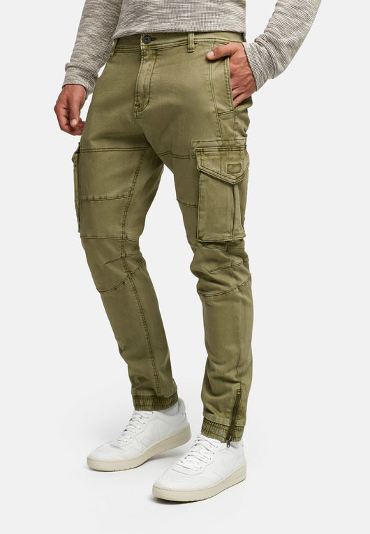 Indicode Men's Alex 6 Pocket Cotton Cargo Pants