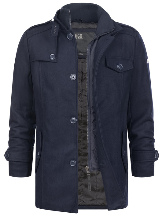 Indicode men's Brandon short coat with stand-up collar