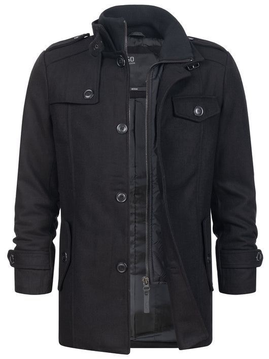 Indicode men's Brandon short coat with stand-up collar