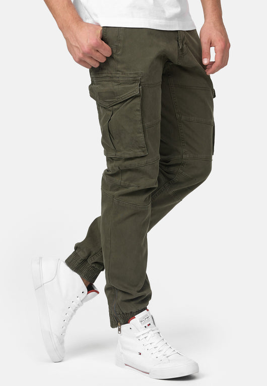 Indicode Men's Alex 6 Pocket Cotton Cargo Pants