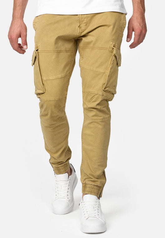 Indicode Men's Alex 6 Pocket Cotton Cargo Pants