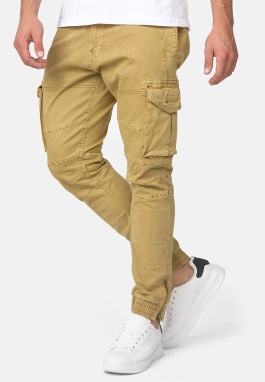 Indicode Men's Alex 6 Pocket Cotton Cargo Pants