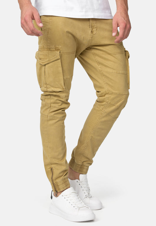 Indicode Men's Alex 6 Pocket Cotton Cargo Pants