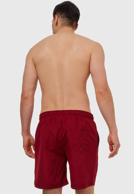 Indicode men's Ferguson swim trunks with 3 pockets and drawstring waist