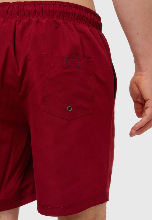 Indicode men's Ferguson swim trunks with 3 pockets and drawstring waist