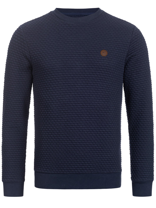 Indicode Men's Dash Jumper with Rib Cuffs & Crew Neck