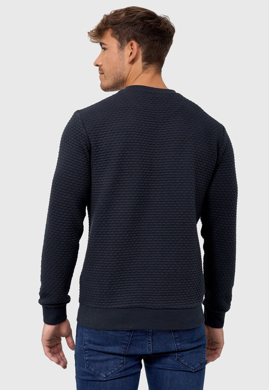 Indicode Men's Dash Jumper with Rib Cuffs & Crew Neck
