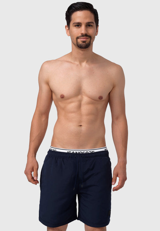 Indicode men's Solomon swim trunks with 3 pockets and drawstring