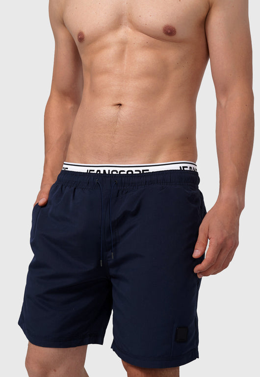 Indicode men's Solomon swim trunks with 3 pockets and drawstring