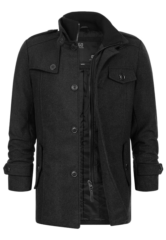 Indicode men's Brandon short coat with stand-up collar