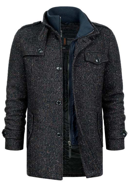 Indicode men's Brandon short coat with stand-up collar