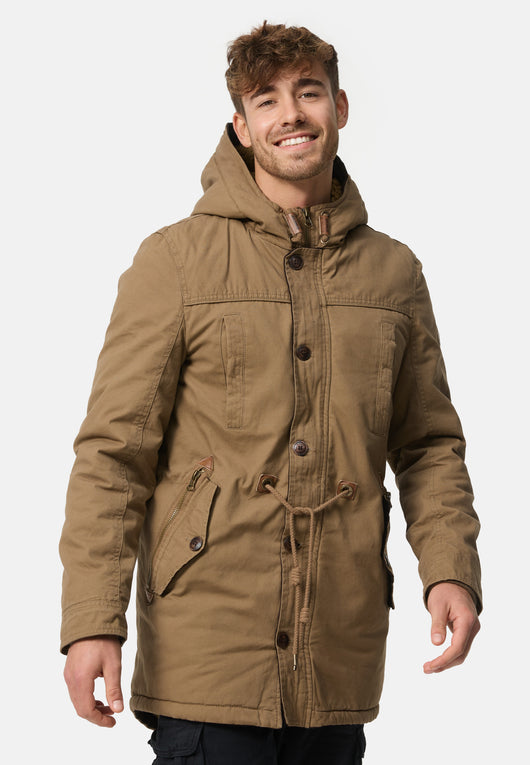 Indicode Men's Barge Winter Jacket with Hood & Teddy Lining