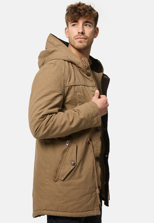 Indicode Men's Barge Winter Jacket with Hood & Teddy Lining