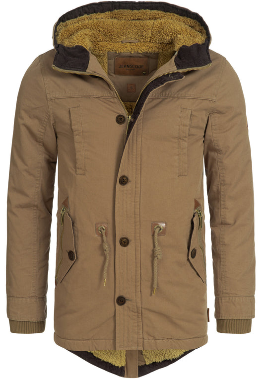 Indicode Men's Barge Winter Jacket with Hood & Teddy Lining