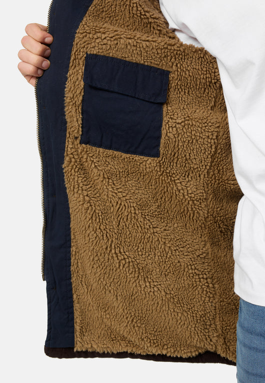 Indicode Men's Barge Winter Jacket with Hood & Teddy Lining