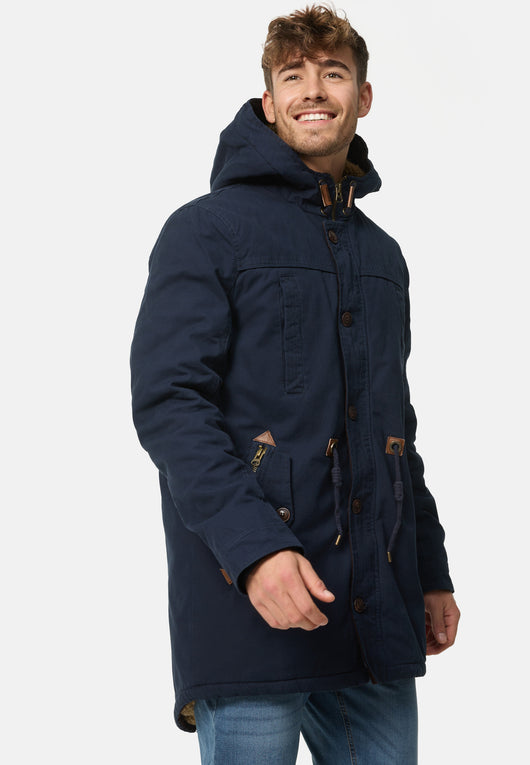 Indicode Men's Barge Winter Jacket with Hood & Teddy Lining