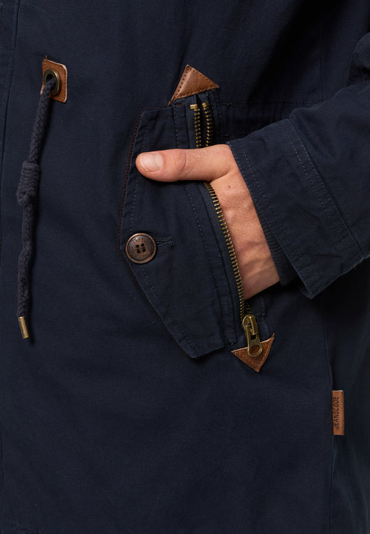 Indicode Men's Barge Winter Jacket with Hood & Teddy Lining