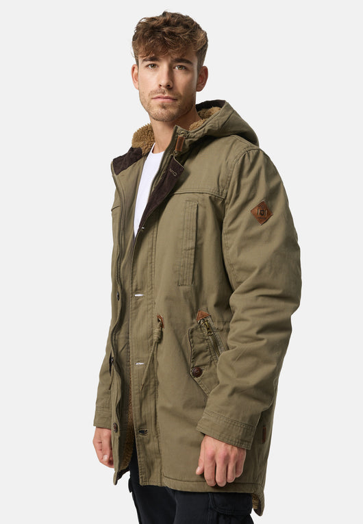 Indicode Men's Barge Winter Jacket with Hood & Teddy Lining