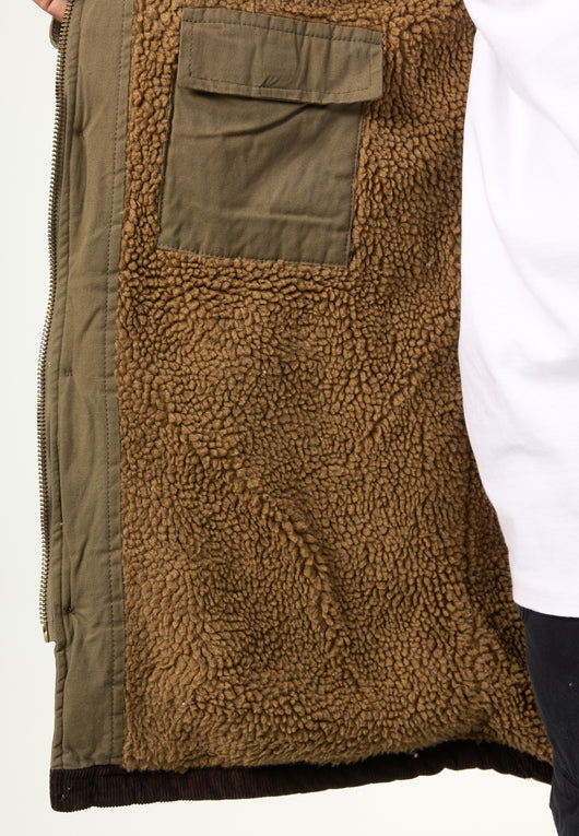 Indicode Men's Barge Winter Jacket with Hood & Teddy Lining