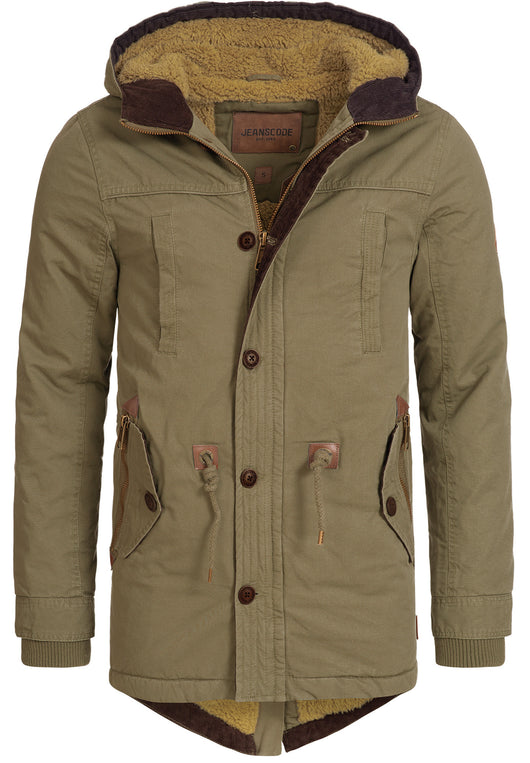 Indicode Men's Barge Winter Jacket with Hood & Teddy Lining