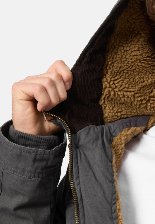 Indicode Men's Barge Winter Jacket with Hood & Teddy Lining