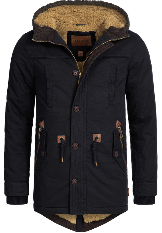 Indicode Men's Barge Winter Jacket with Hood & Teddy Lining