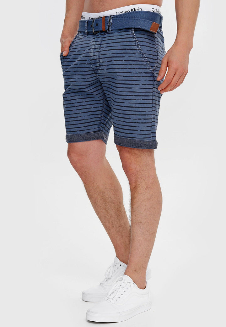 Indicode Herren Arroyo Shorts mit Gürtel aus 98% Baumwolle - INDICODE