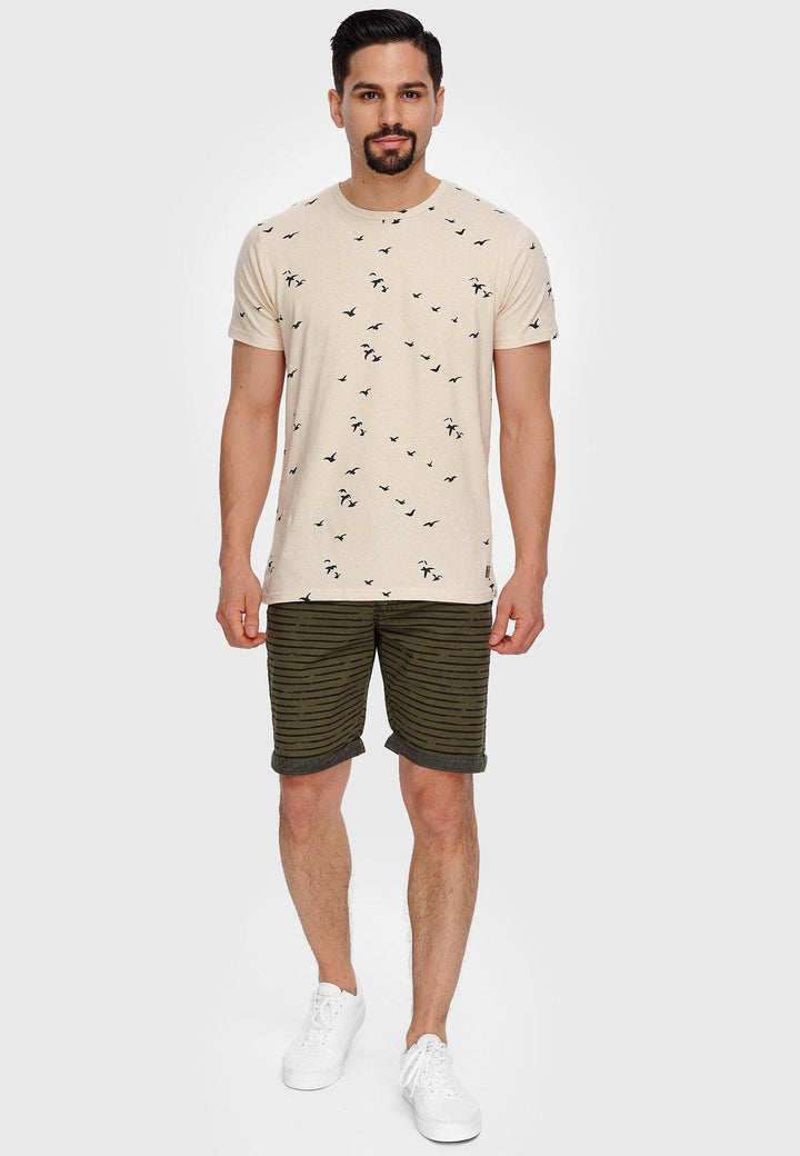 Indicode Herren Arroyo Shorts mit Gürtel aus 98% Baumwolle - INDICODE
