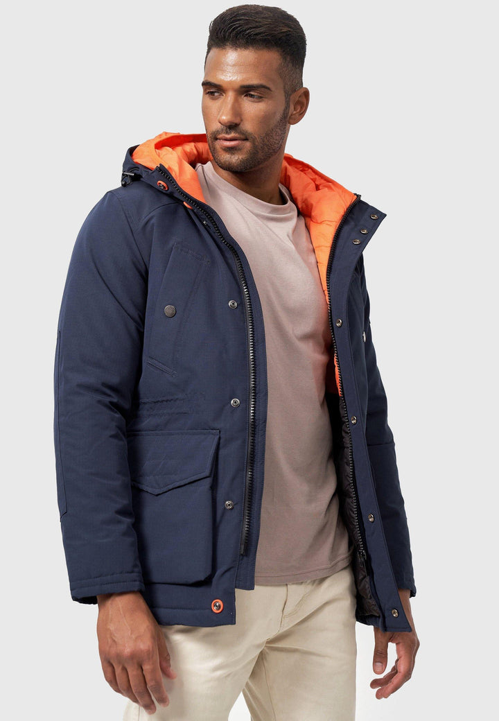 Indicode Men's Waters Parka with hood and concealed zip