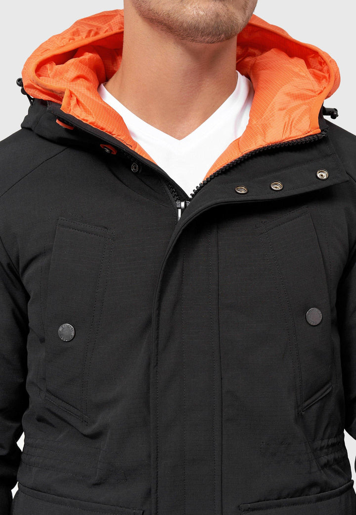 Indicode Men's Waters Parka with hood and concealed zip