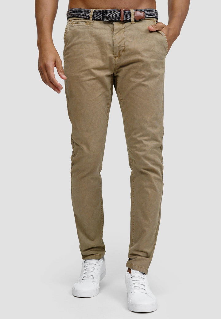 Indicode Herren Waller Chinohose aus 98% Baumwolle mit Stretch-Anteil - INDICODE