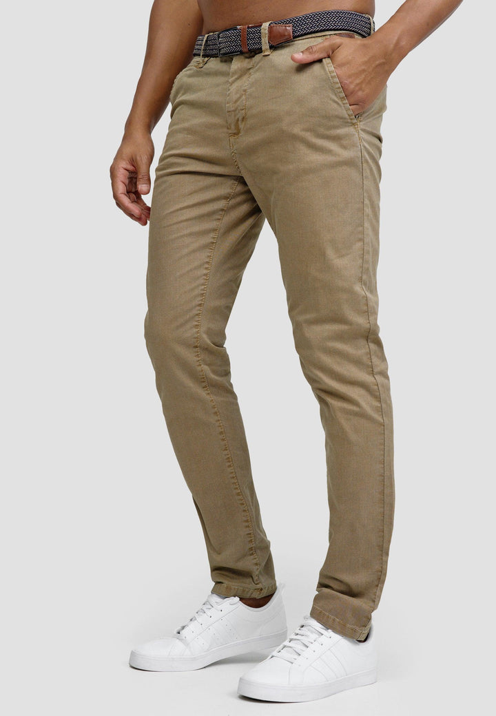 Indicode Herren Waller Chinohose aus 98% Baumwolle mit Stretch-Anteil - INDICODE