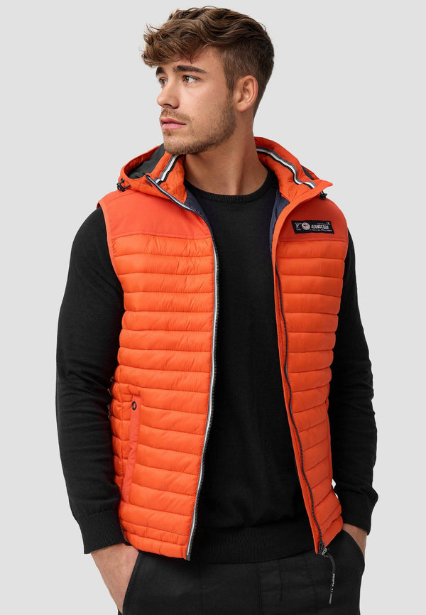 Indicode Men's Leach Quilted Hooded Gilet