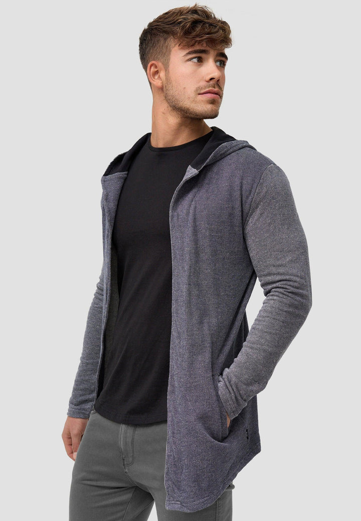 Indicode Herren Jacksonville Strickjacke mit Kapuze und 2 Taschen - INDICODE