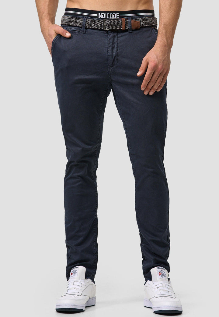 Indicode Herren Waller Chinohose aus 98% Baumwolle mit Stretch-Anteil - INDICODE
