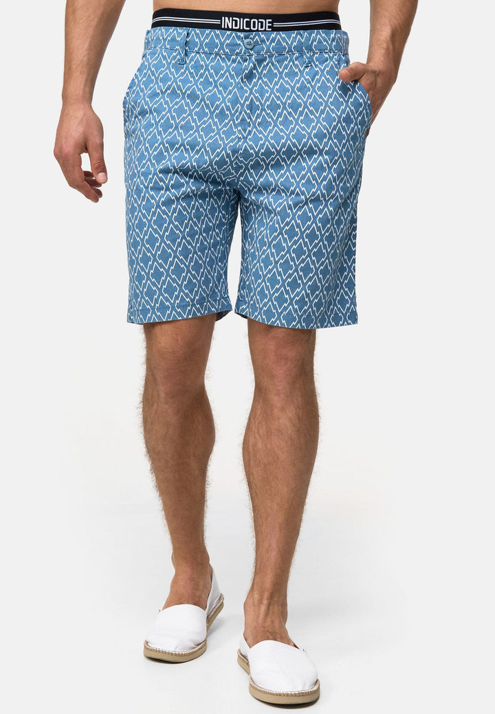 Indicode Herren Apostolis Chino Shorts mit 4 Taschen aus 55% Leinen - INDICODE