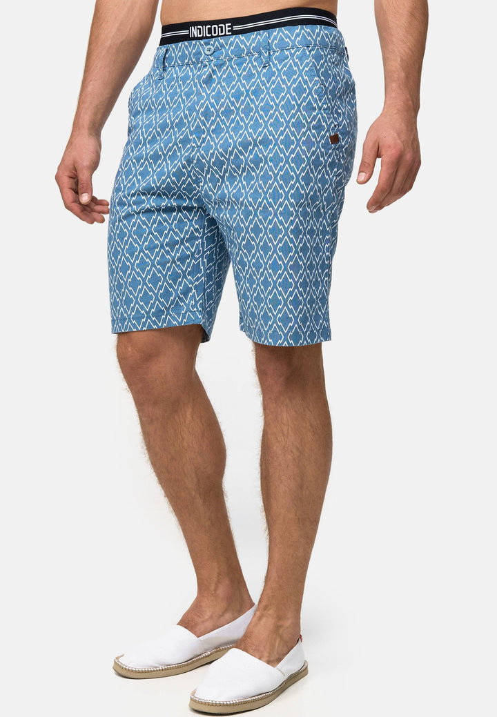 Indicode Herren Apostolis Chino Shorts mit 4 Taschen aus 55% Leinen - INDICODE